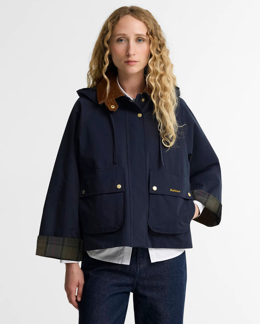 Barbour Terrington Showerproof Jacket in Dark Navy for women