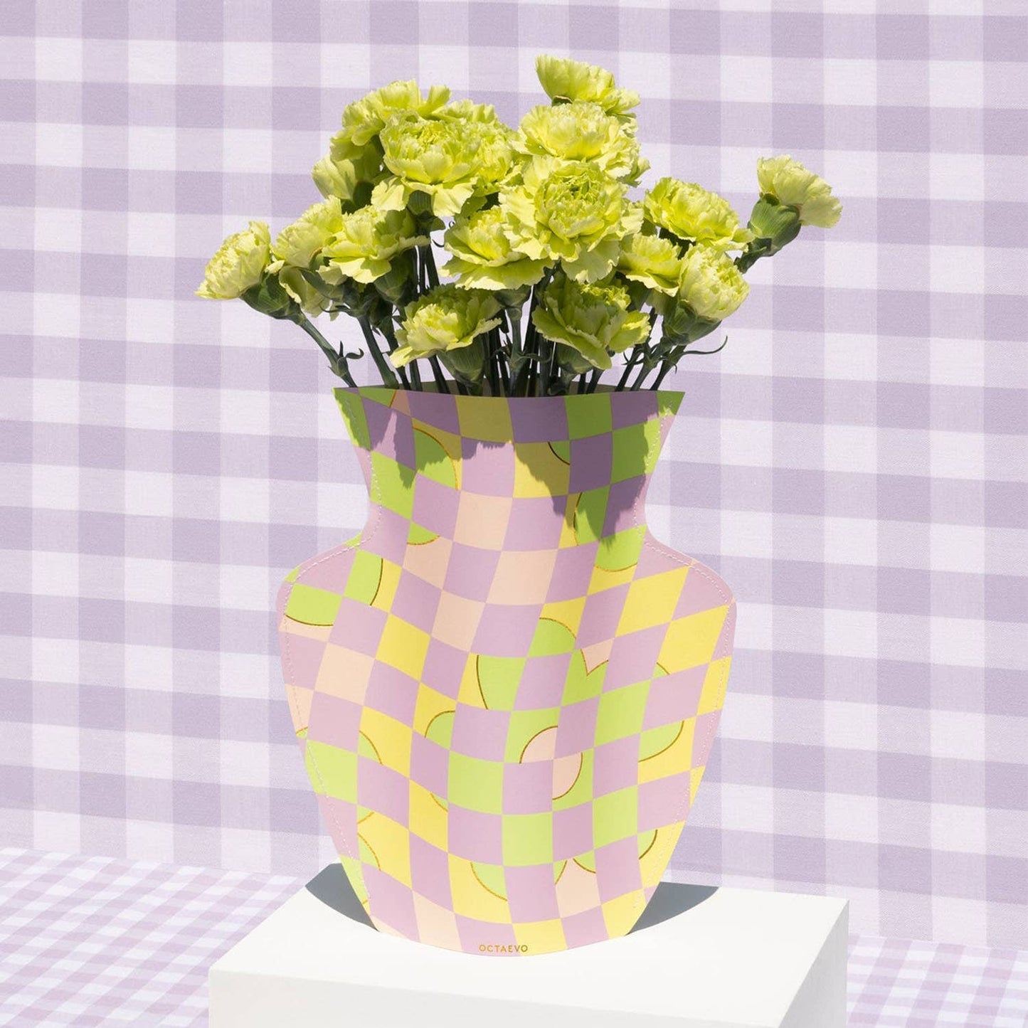 OCTAEVO Picnic Paper Vase, Flower Vase & Card Set