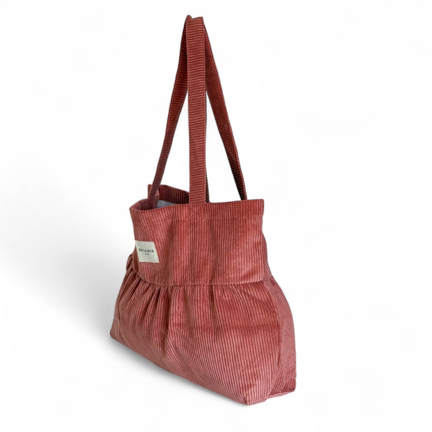 Medium ruffle tote bag Coral