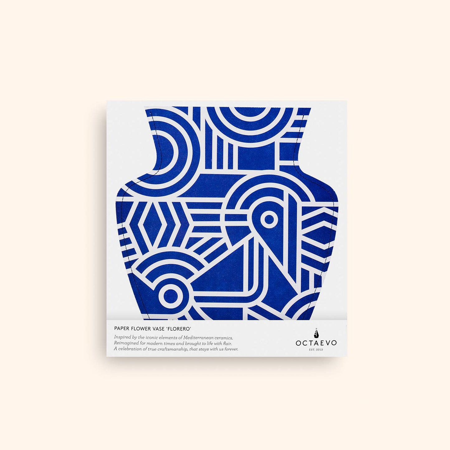 OCTAEVO Greco Paper Vase, Flower Vase & Card Set