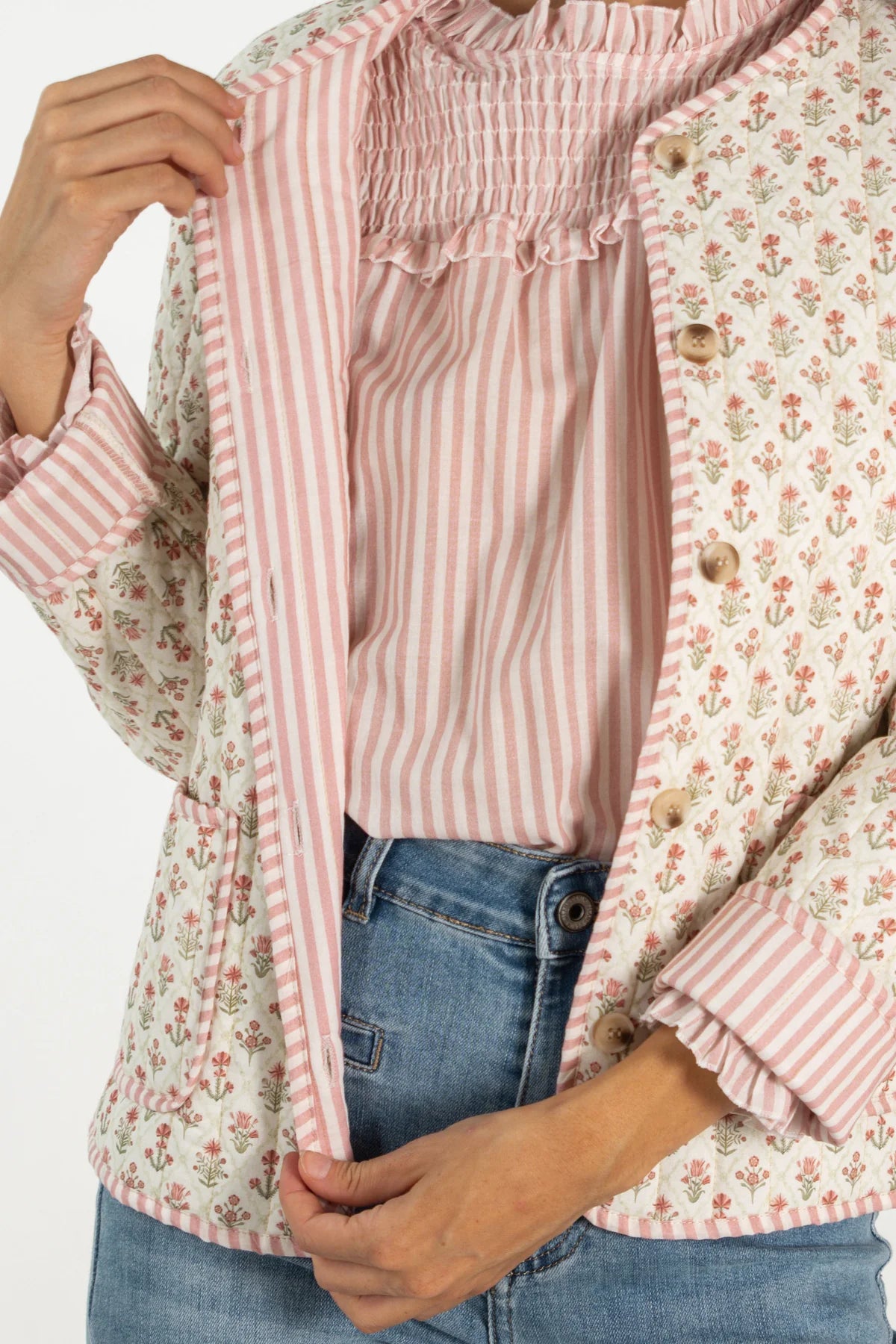 Bea Jacket Pink Flowers