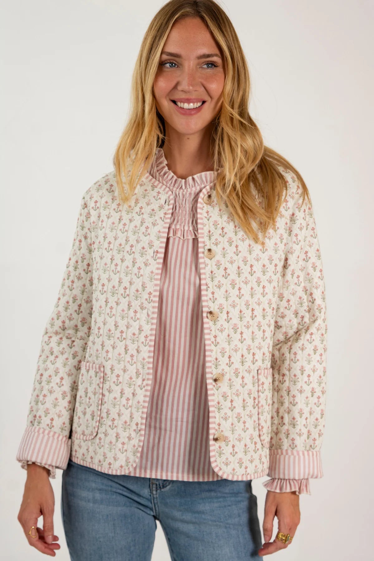 Bea Jacket Pink Flowers
