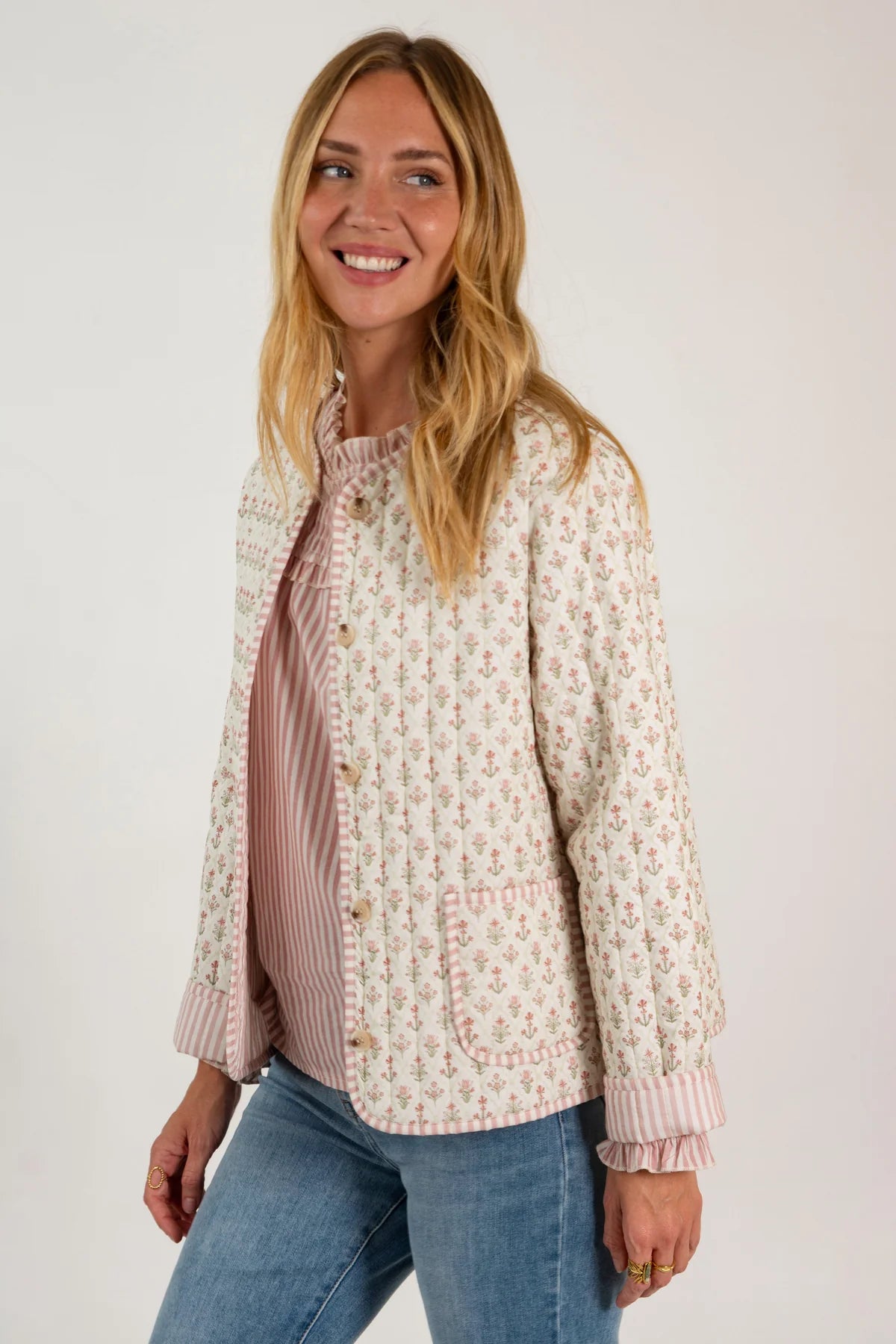 Bea Jacket Pink Flowers