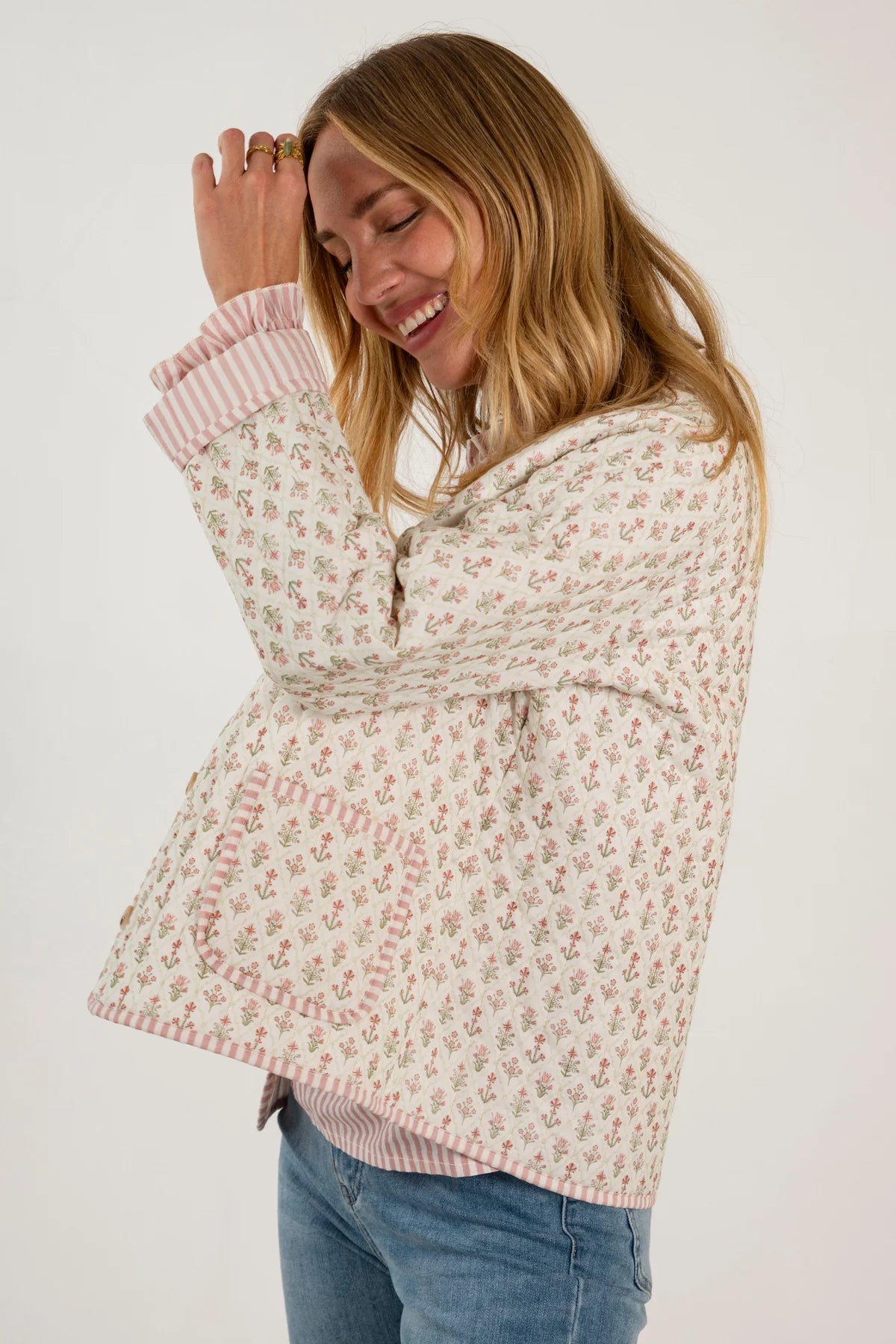Bea Jacket Pink Flowers