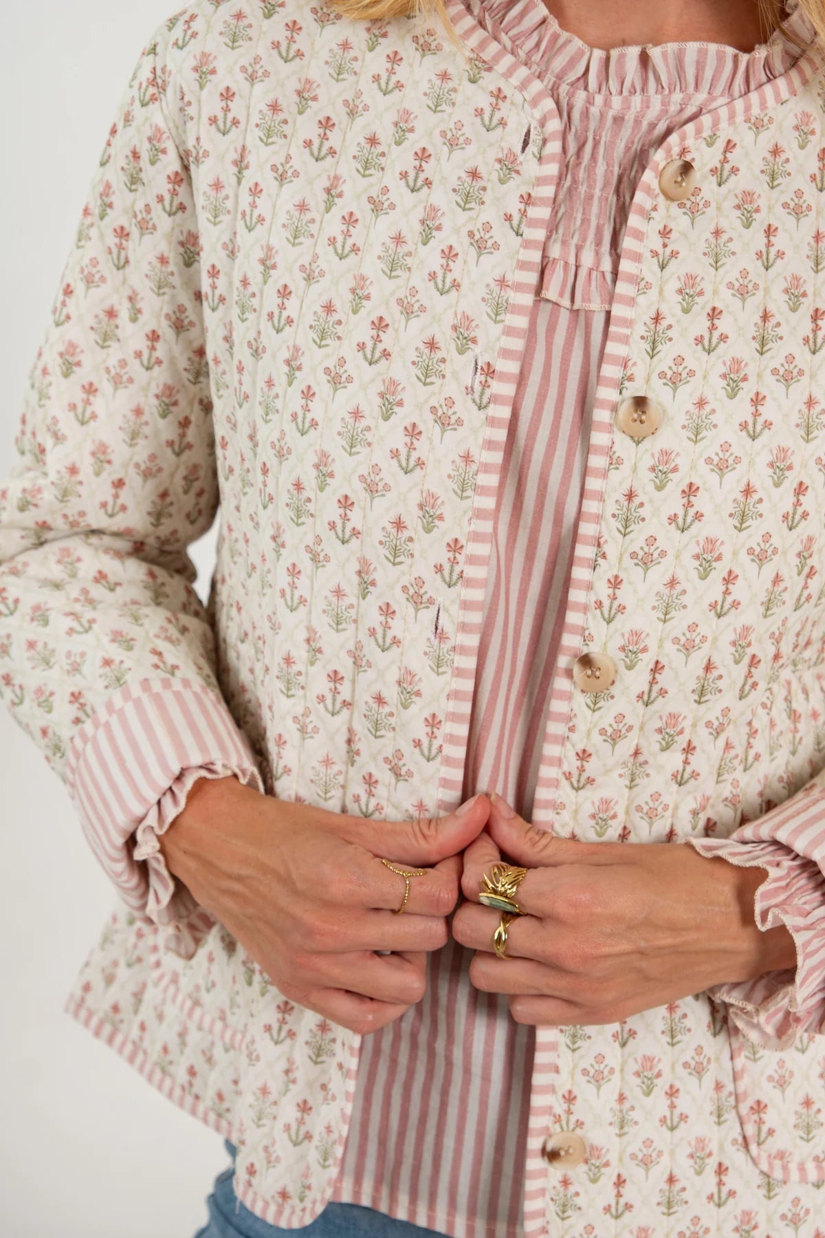 Bea Jacket Pink Flowers