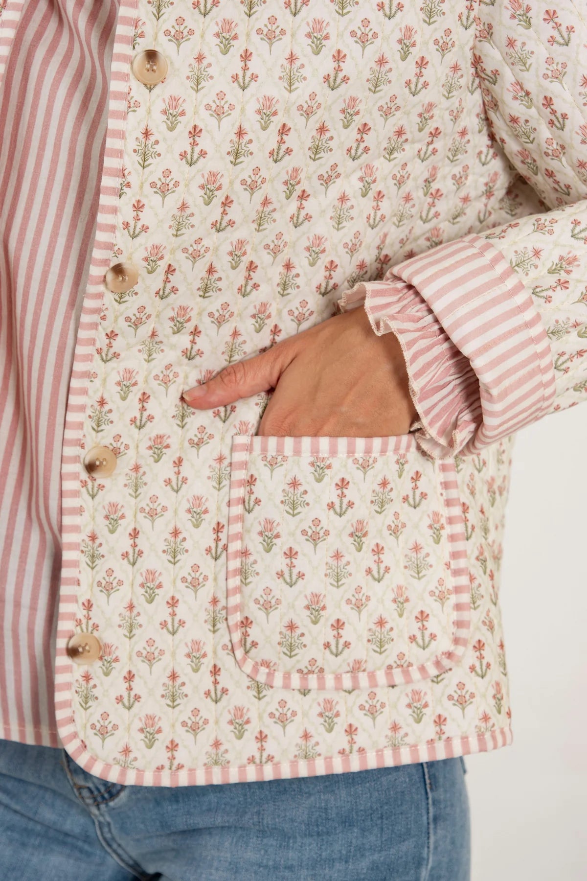 Bea Jacket Pink Flowers