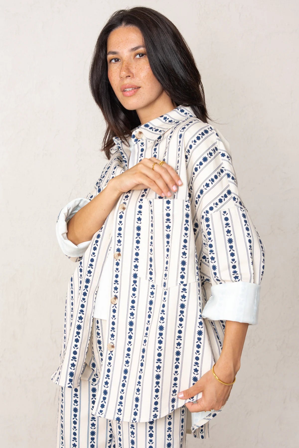 Celia Jacket Blue Flowers