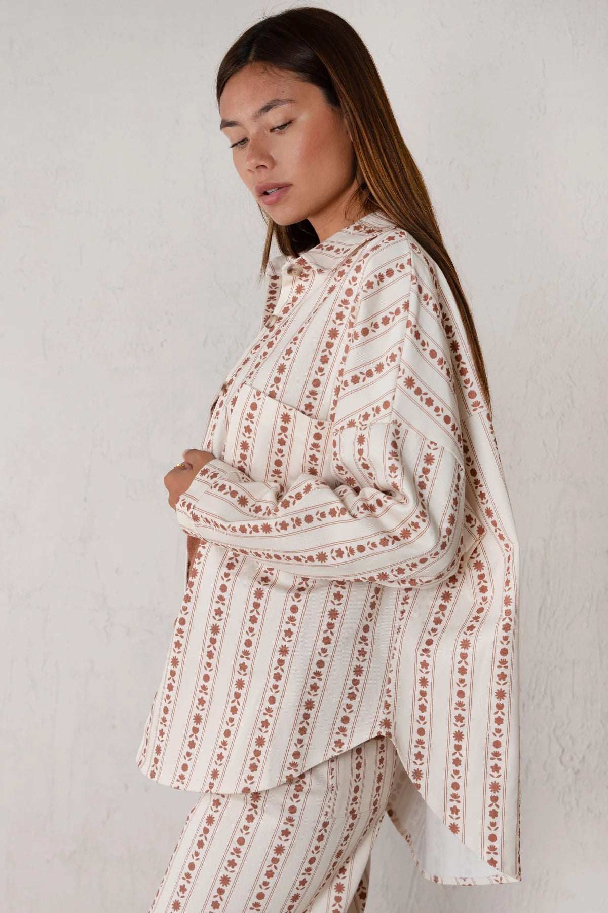 Celia Jacket Orange Flowers