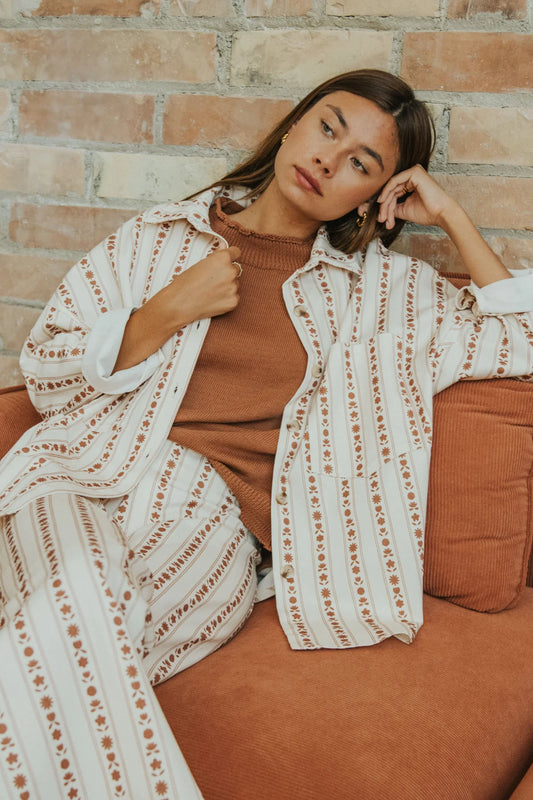 Celia Jacket Orange Flowers