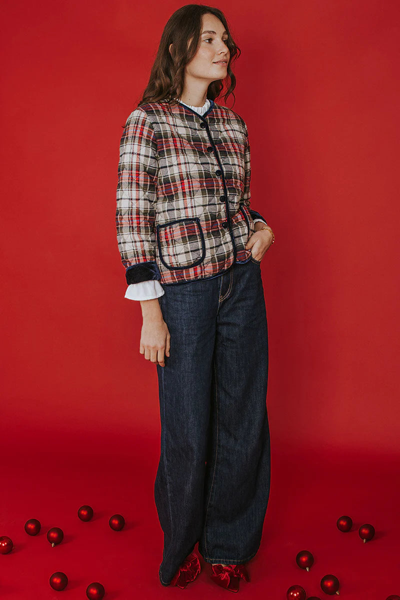 Daniela Quilted Jacket Plaid