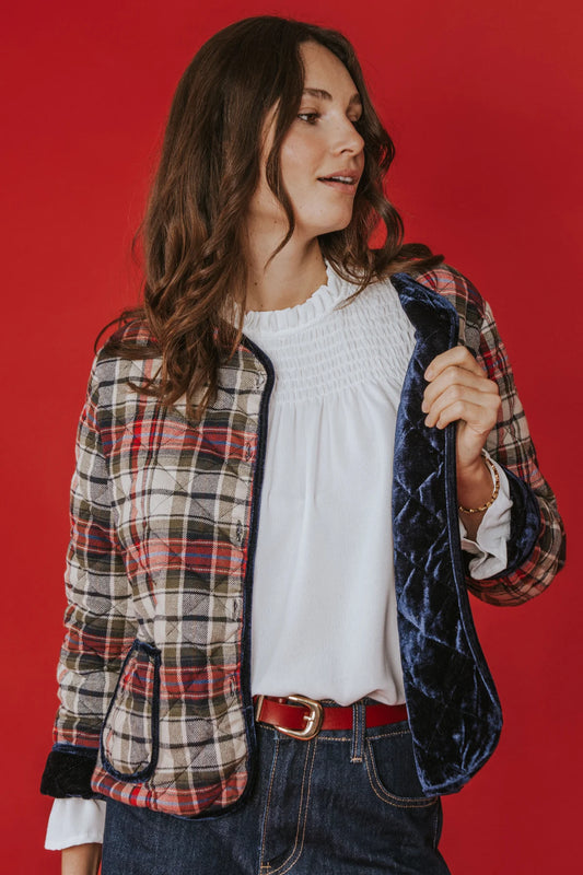 Daniela Quilted Jacket Plaid