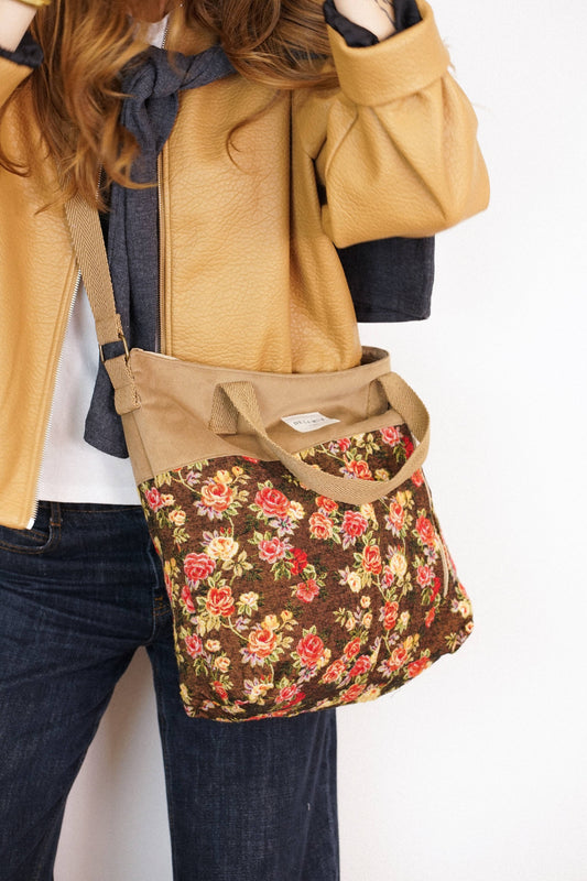 Floral Jacquard Large Handbag