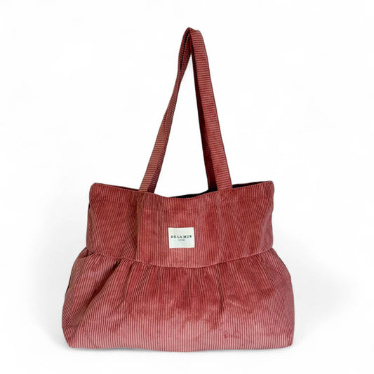 Medium ruffle tote bag Coral