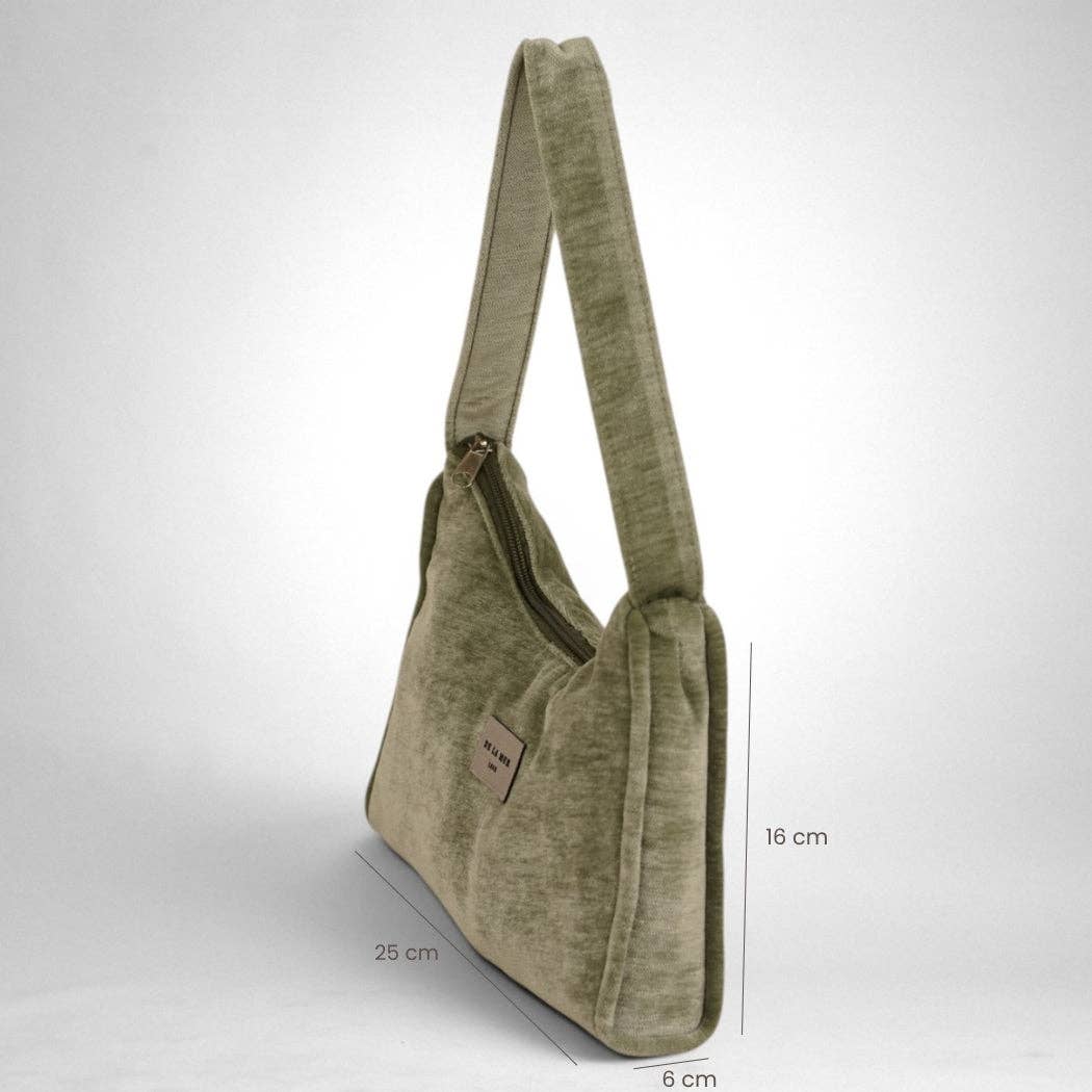 Velvet Small Evening Bag – Sage Green