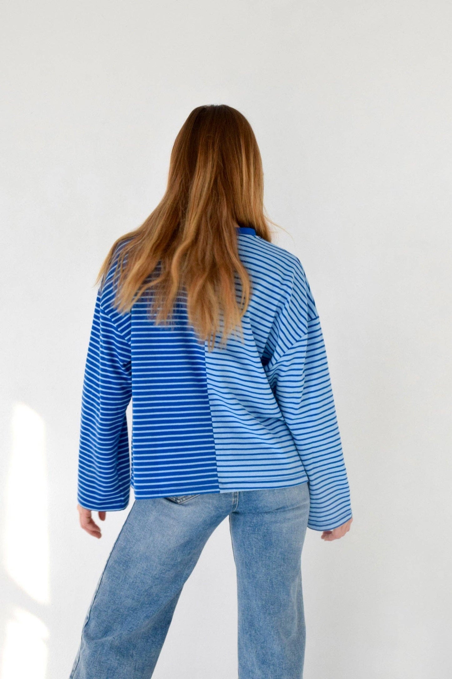 Blue Striped Long Sleeve T-shirt