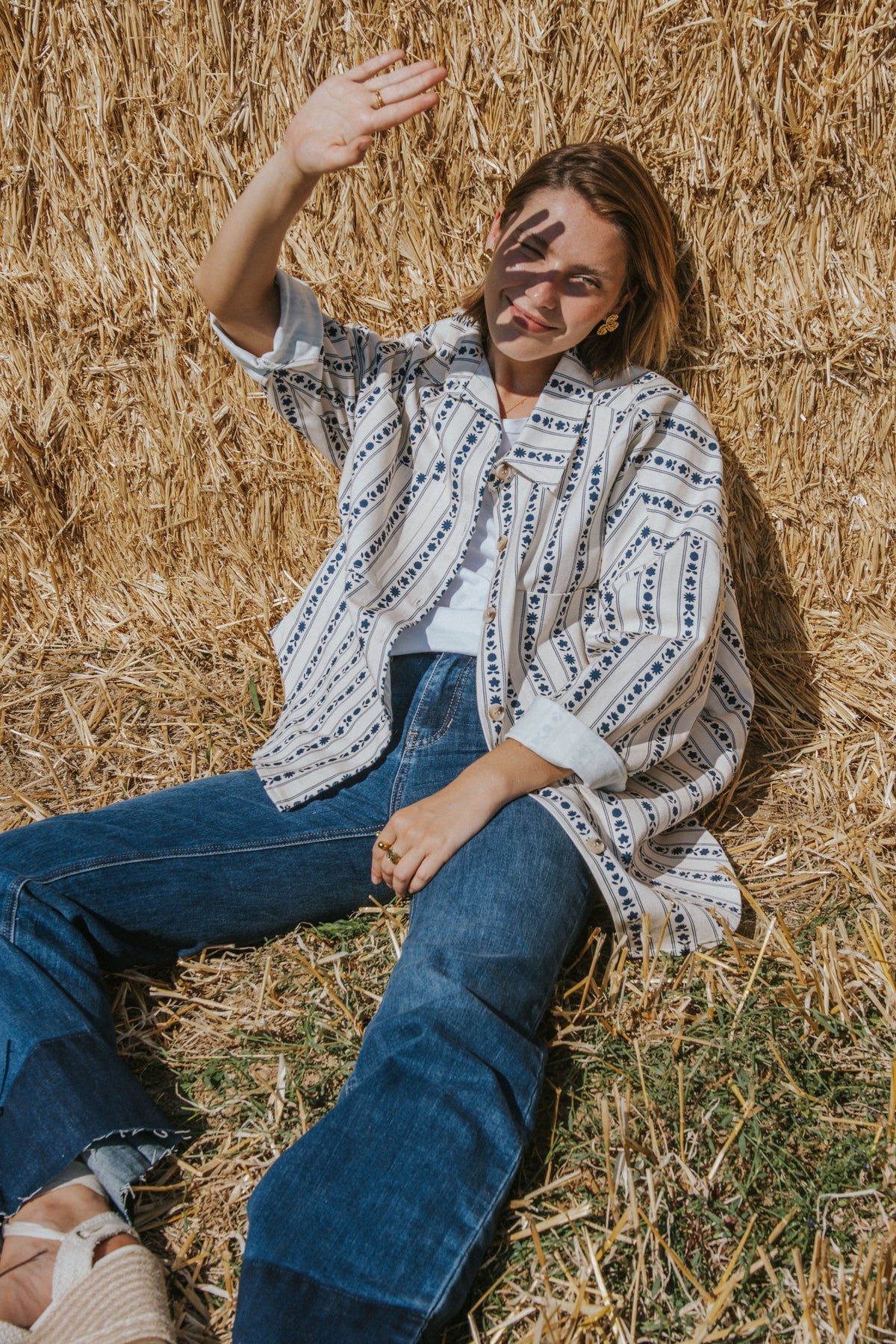 Celia Jacket Blue Flowers
