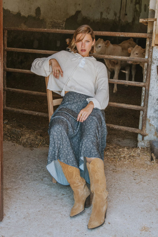 Carla Skirt Blue Flowers