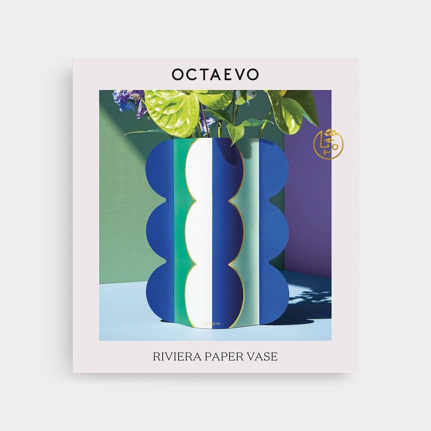 OCTAEVO Paper Vase Riviera Wave
