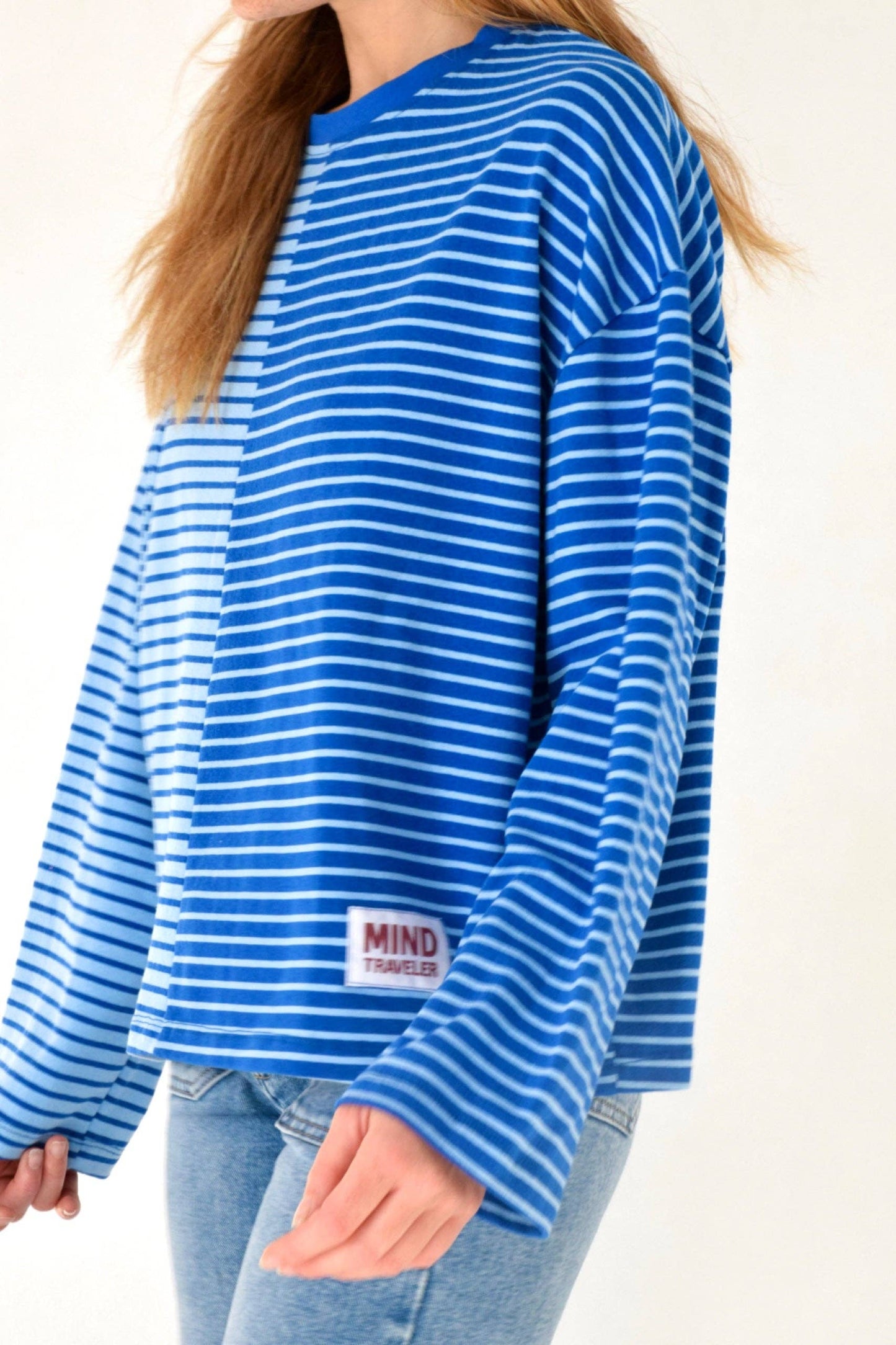Blue Striped Long Sleeve T-shirt