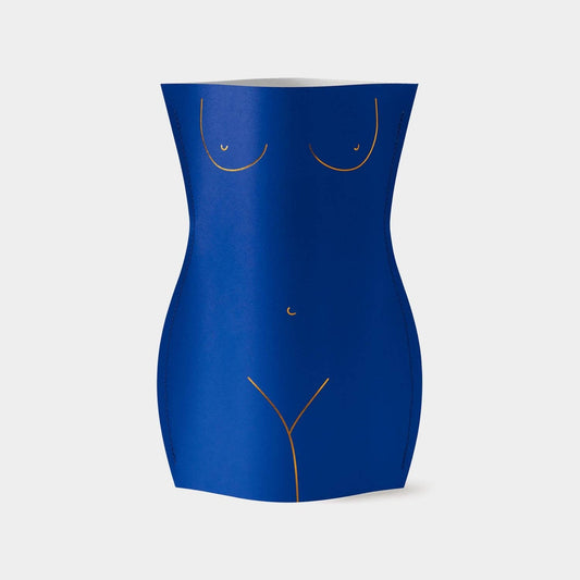 OCTAEVO Venus Paper Vase, Flower Vase & Card Set: Blue