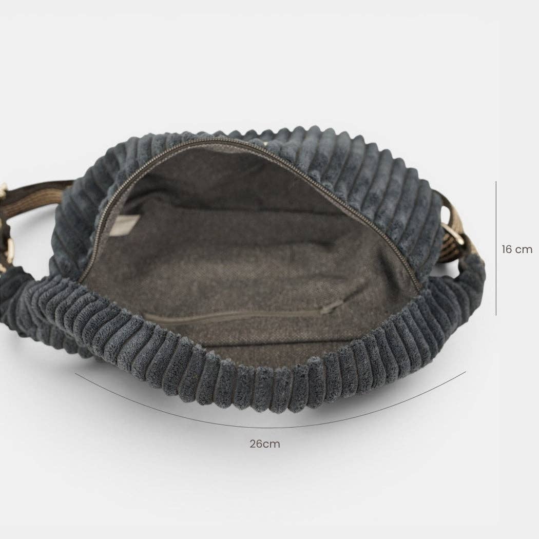 Corduroy Fanny Pack – Black