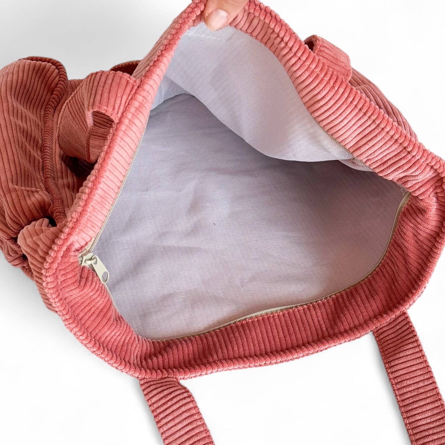 Zippered Tote Bag Coral