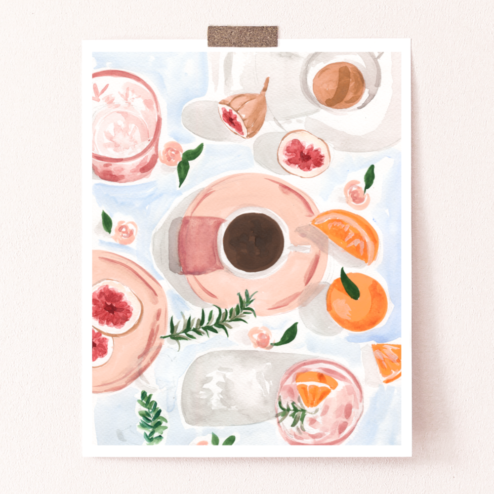 Still Life with Coffee Art Print: 8x10”