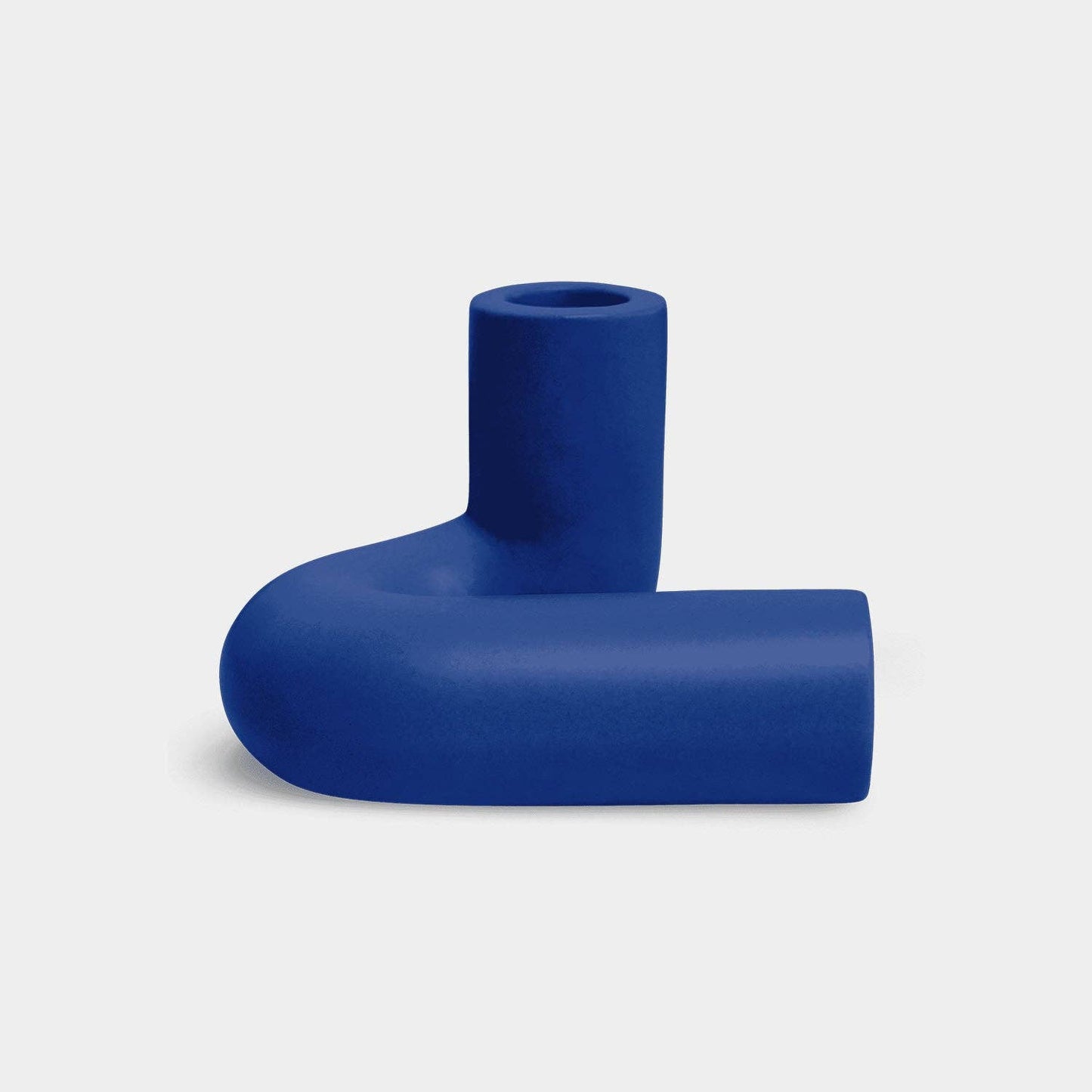 OCTAEVO Templo Candle Holder - Handmade from stoneware: Light Blue