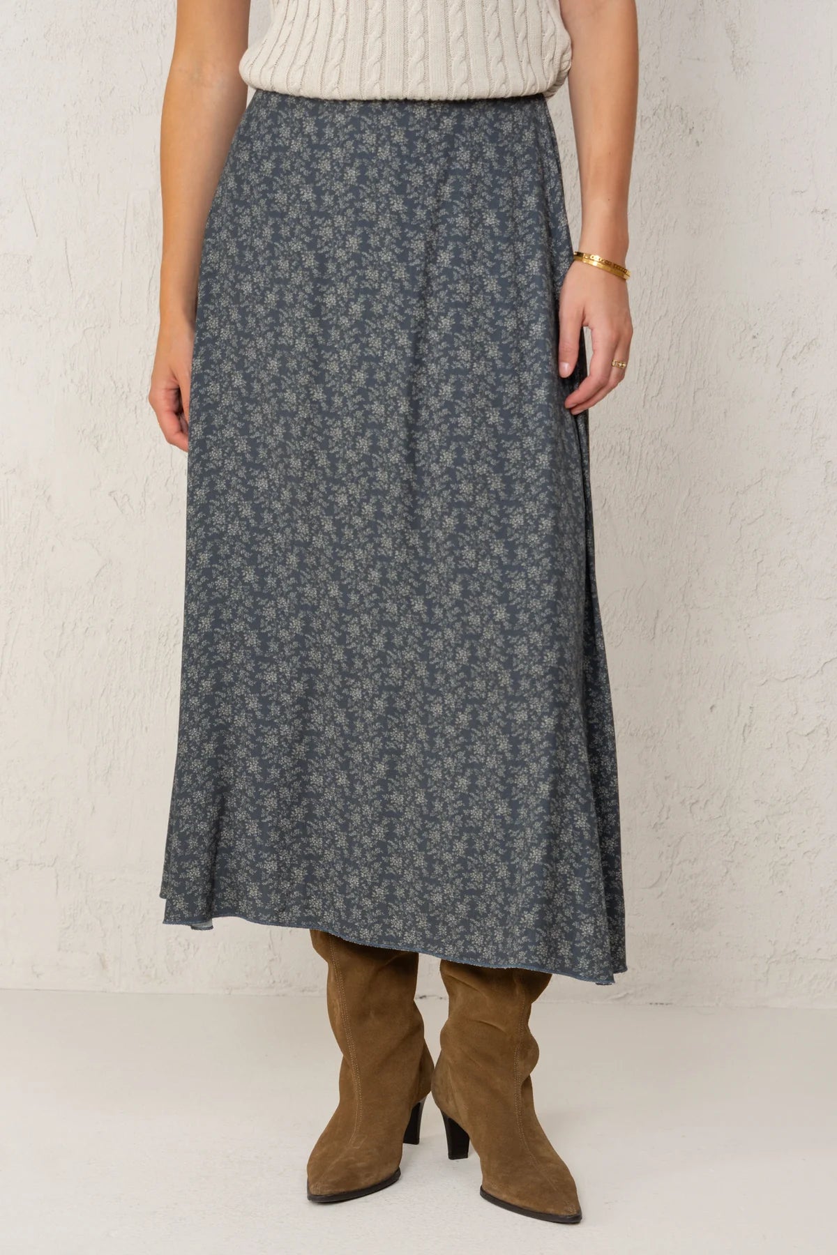 Carla Skirt Blue Flowers