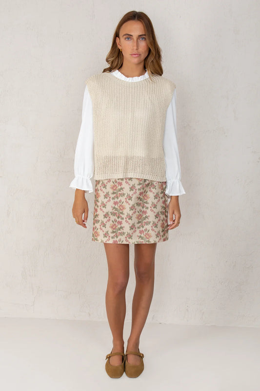 Margot Skirt - Pink Flowers