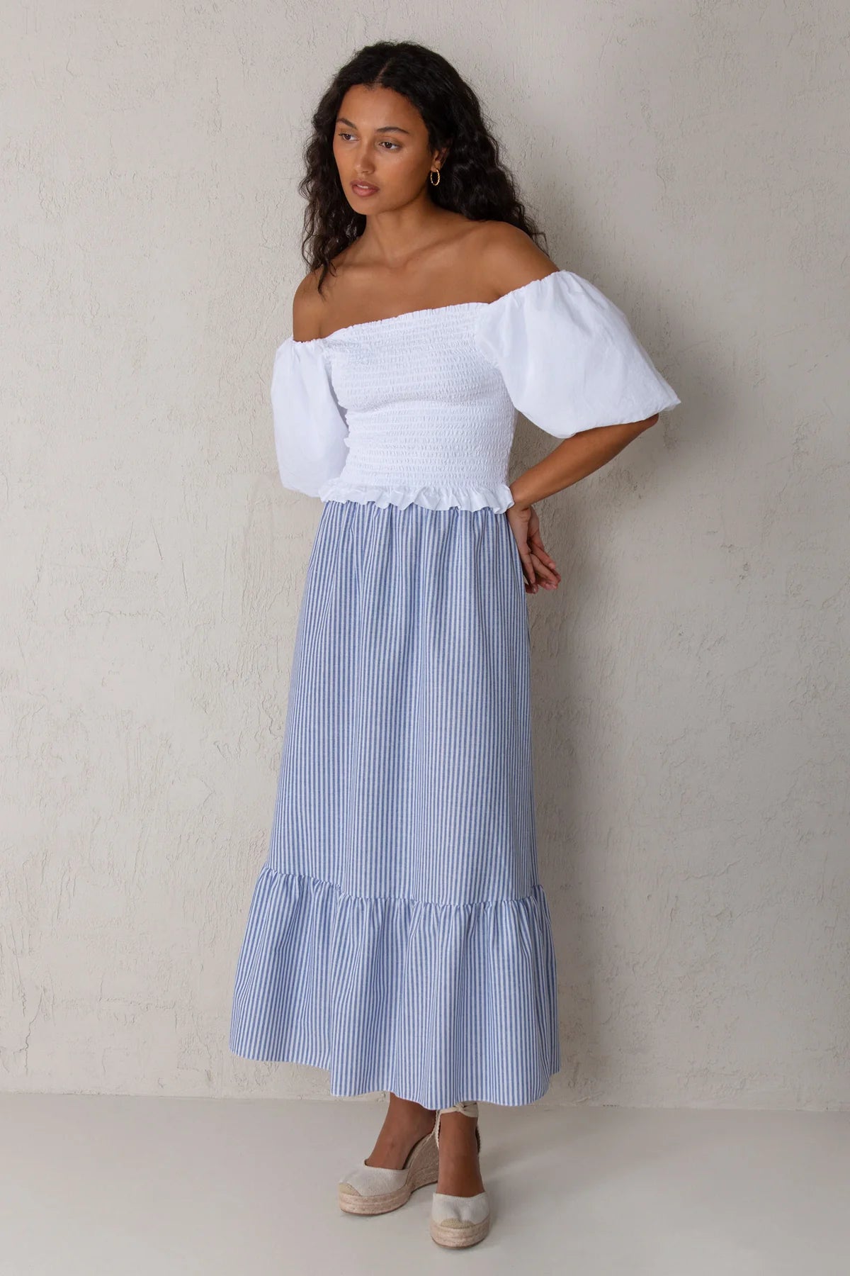 Blue Striped Nautical Skirt