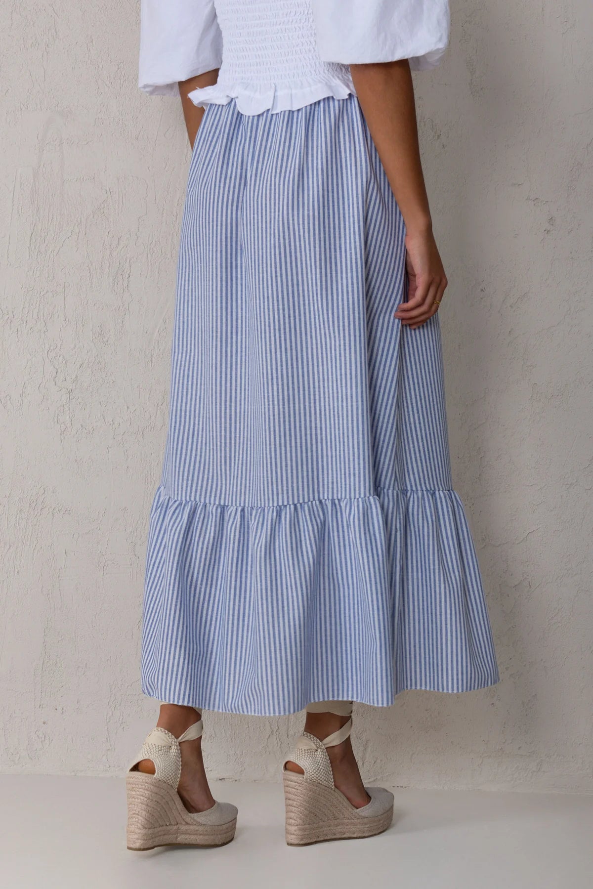 Blue Striped Nautical Skirt