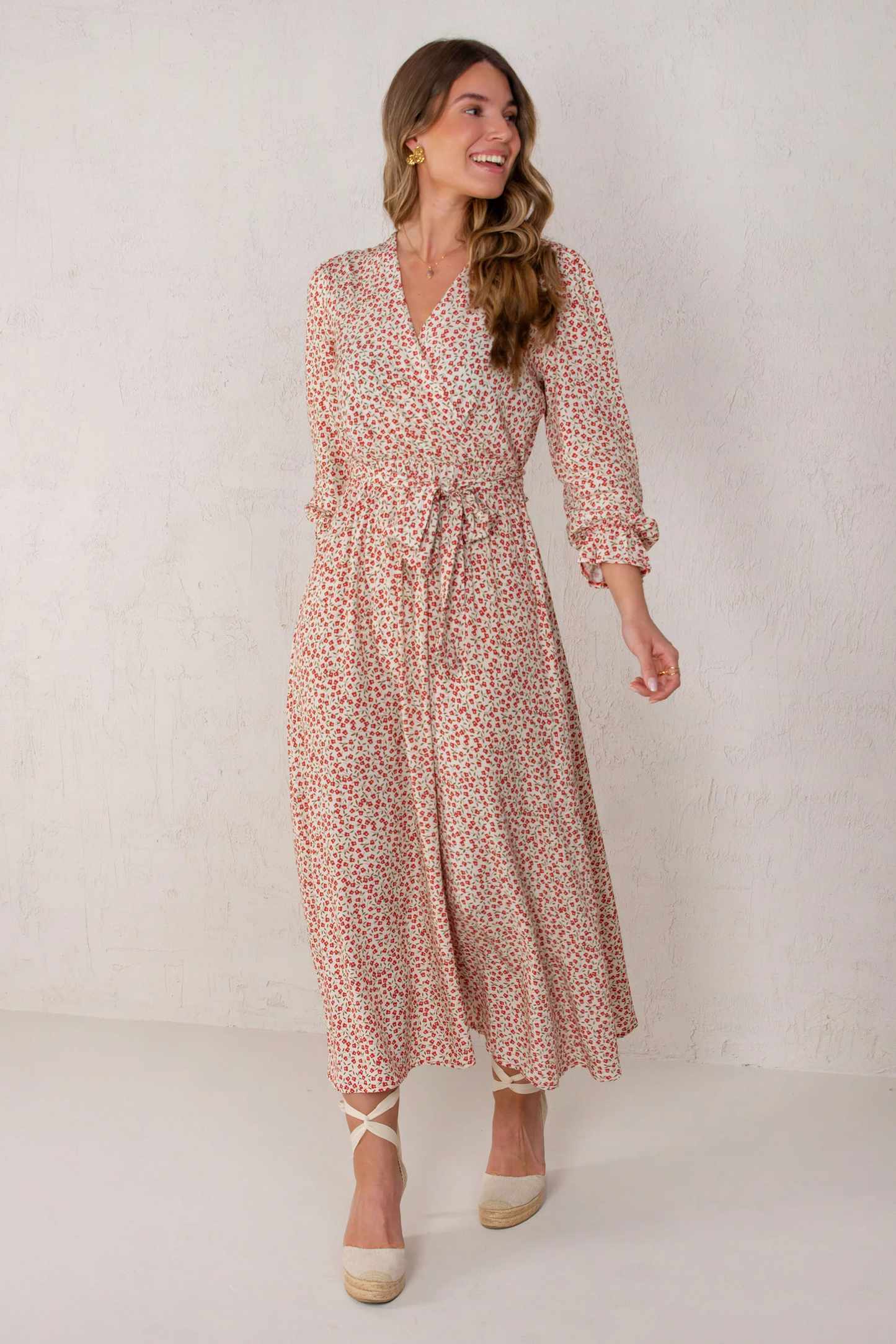 Julieta Dress Red Flowers