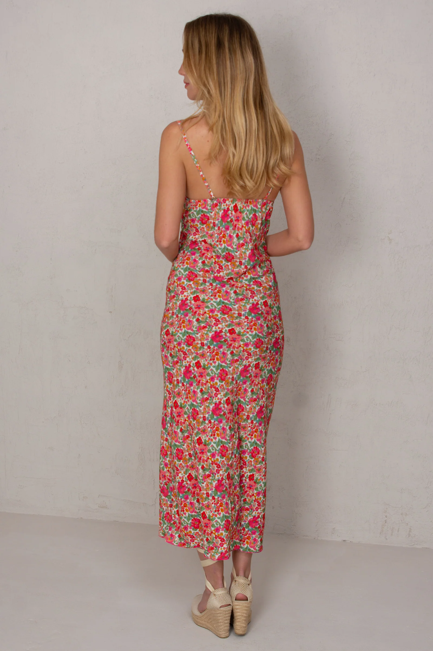Olivia Dress Fuschia Flowers