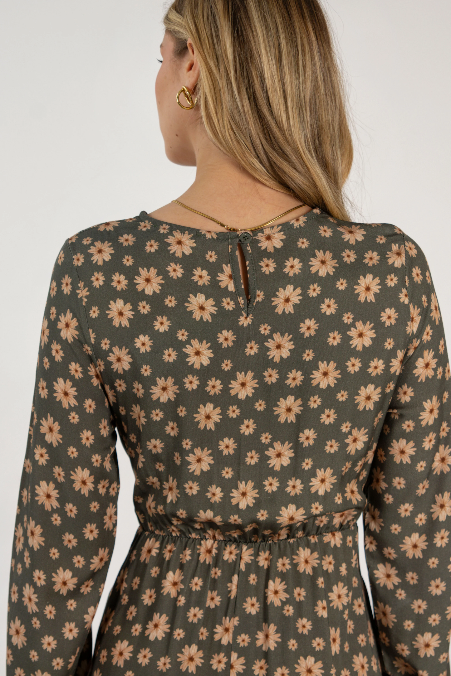 Catalina Dress Daisies Green