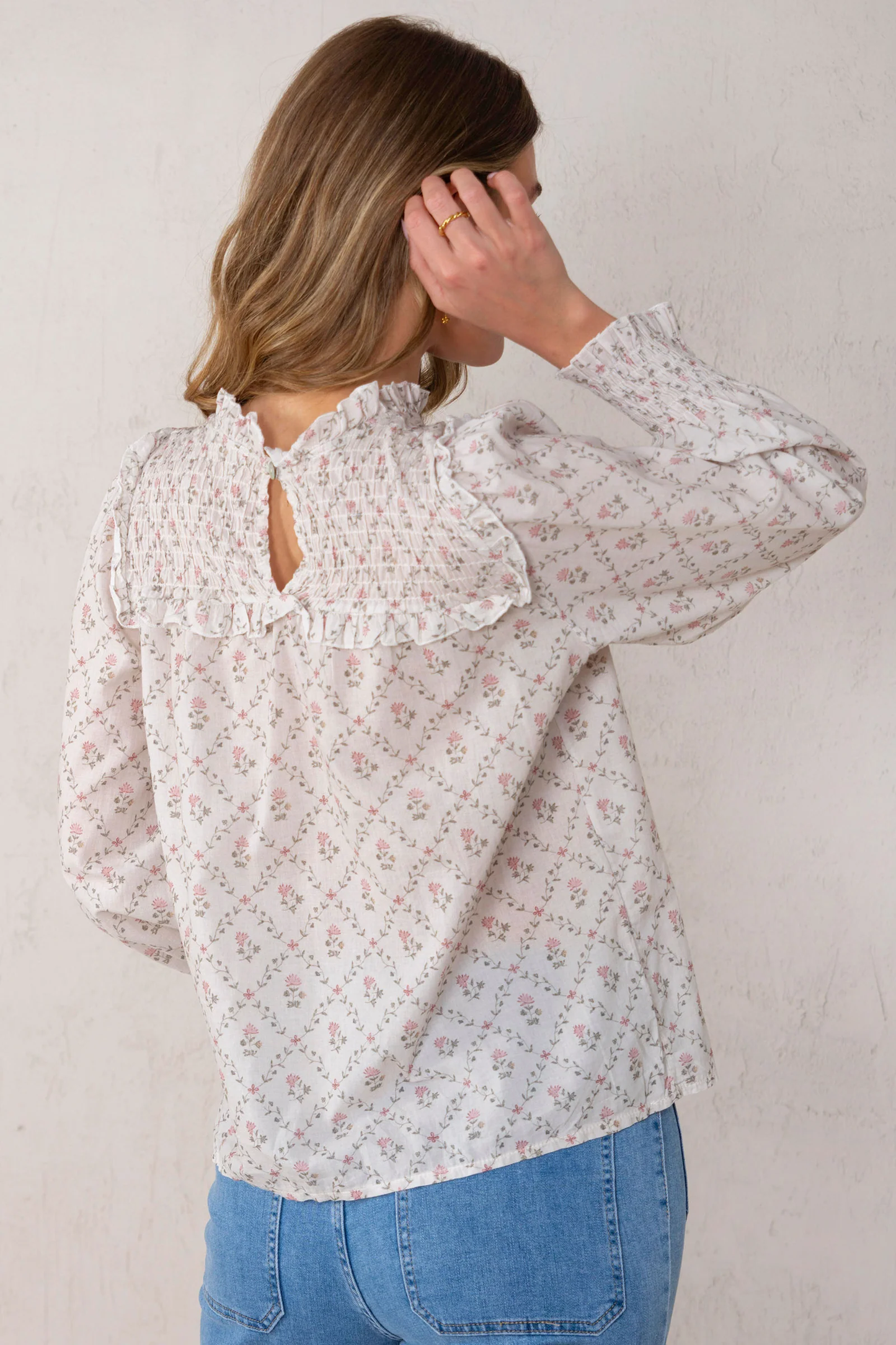 Ana Shirt Pink Flowers