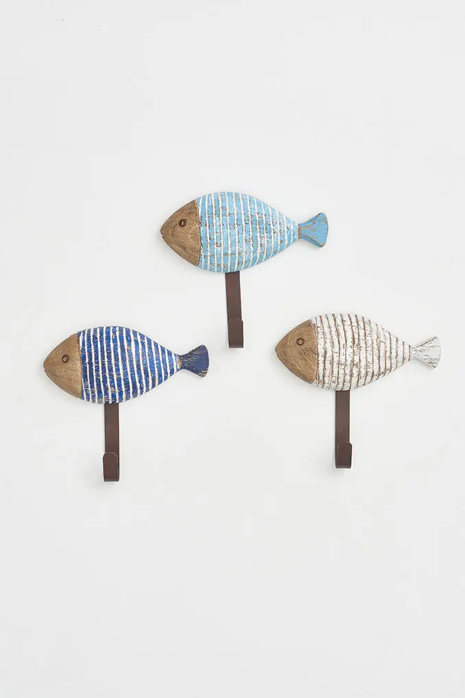 Striped Fish Coat Hooks