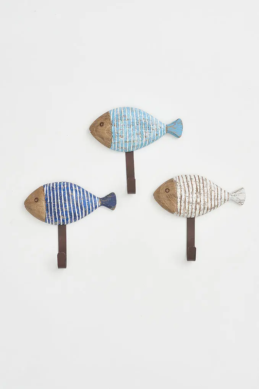 Striped Fish Coat Hooks