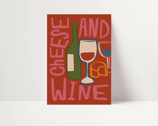 Cheese and Wine Print