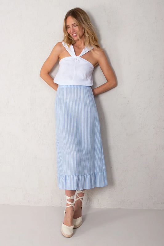 Jazmin Skirt Blue Stripes