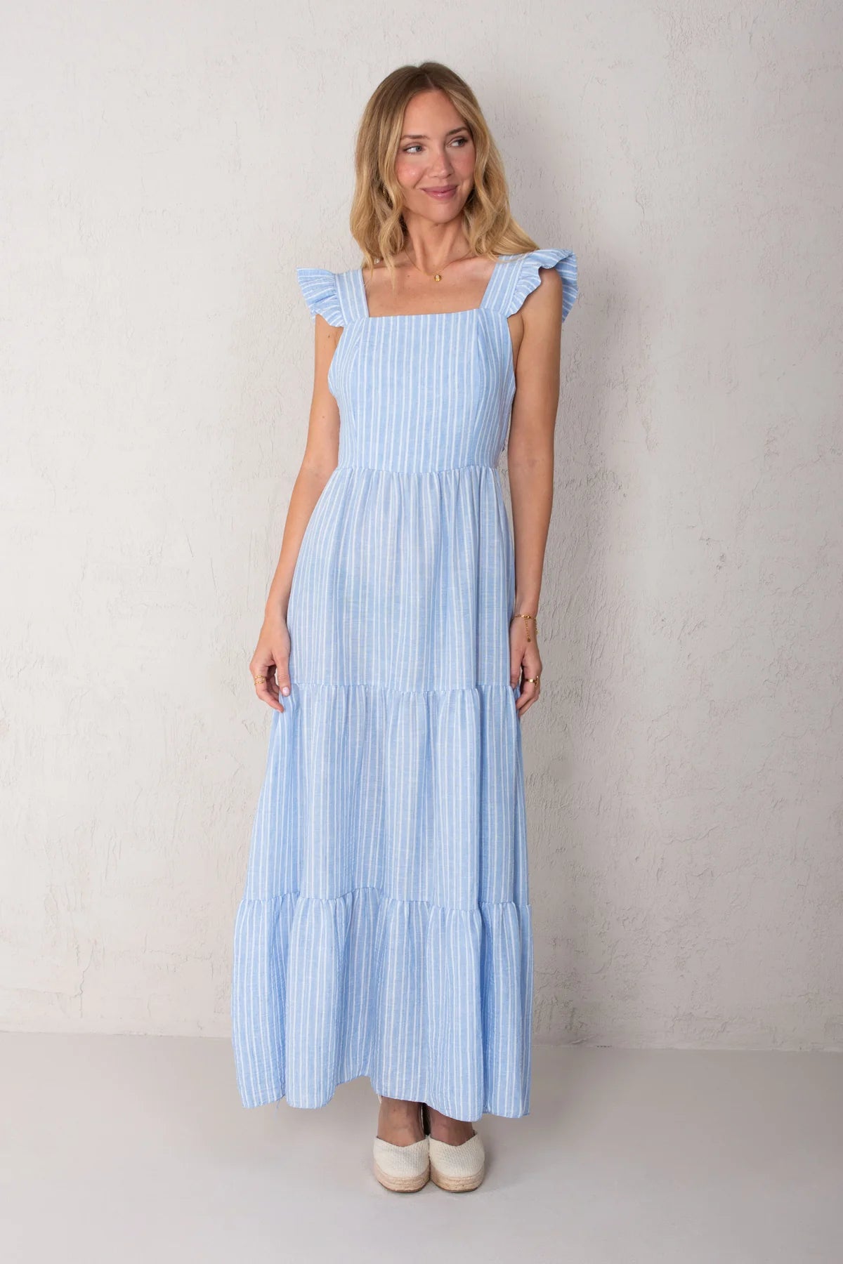 Lucia Dress Blue Stripes
