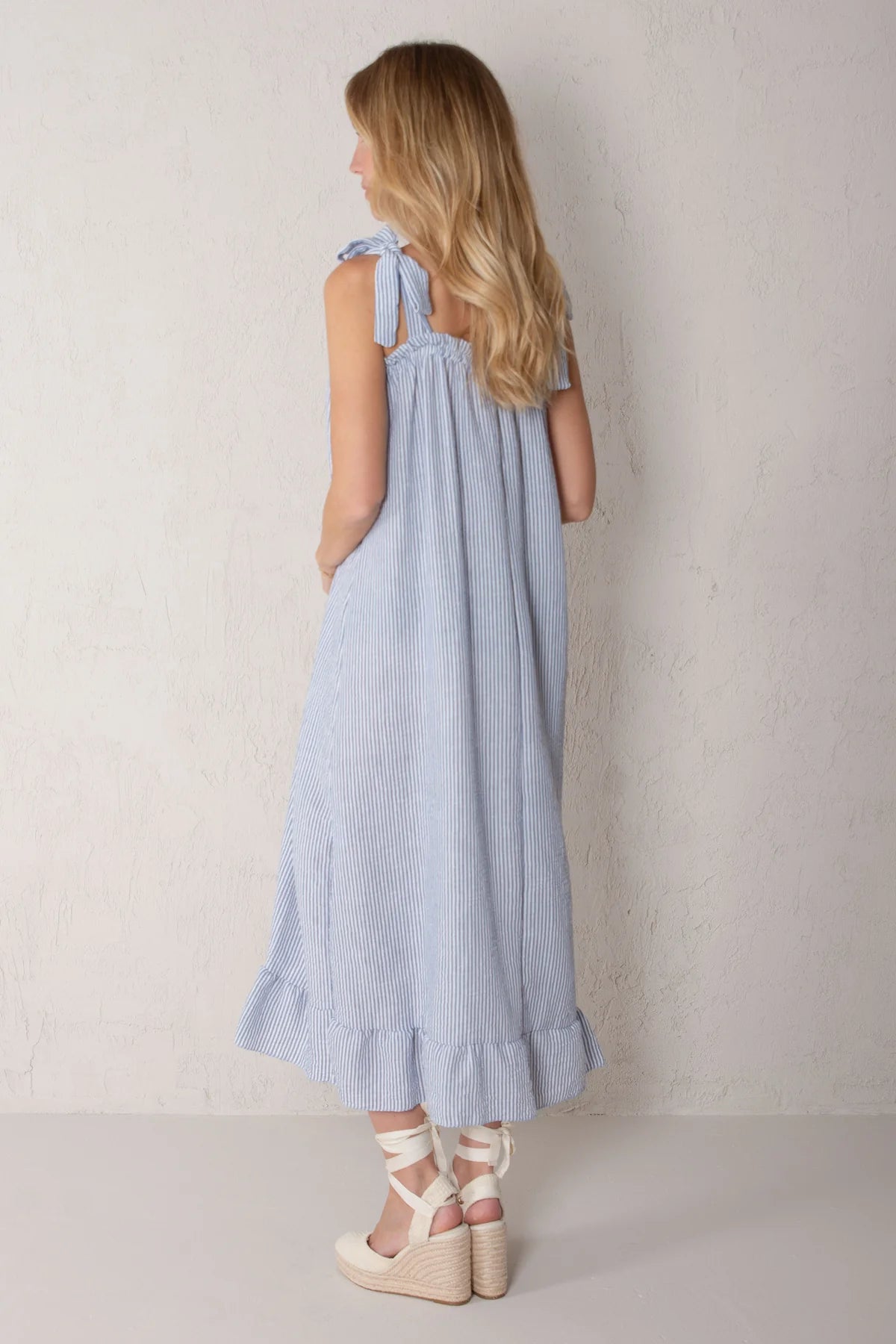 Macarella Dress Blue Stripes