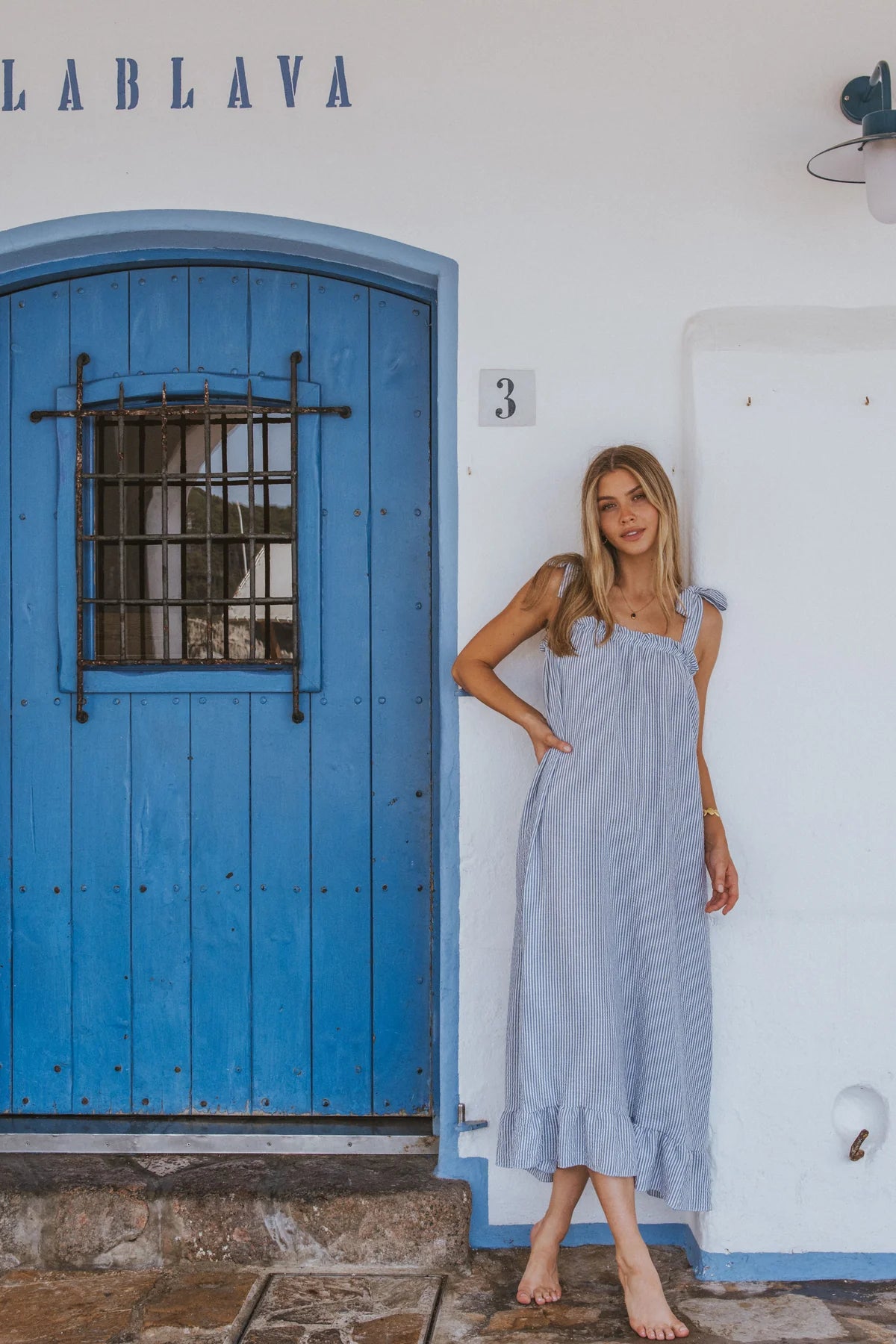 Macarella Dress Blue Stripes