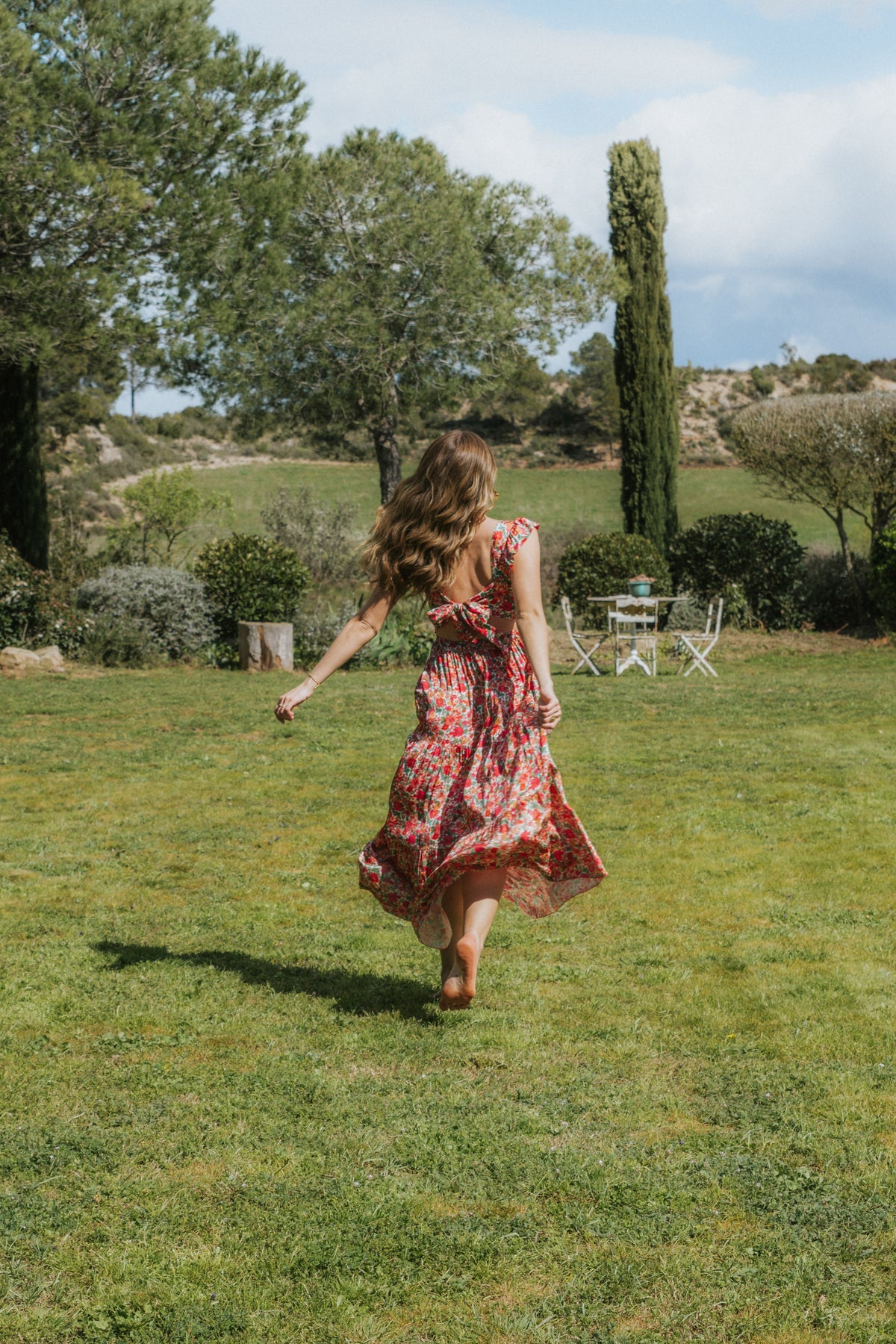 Lucia Dress Fuscia Flowers