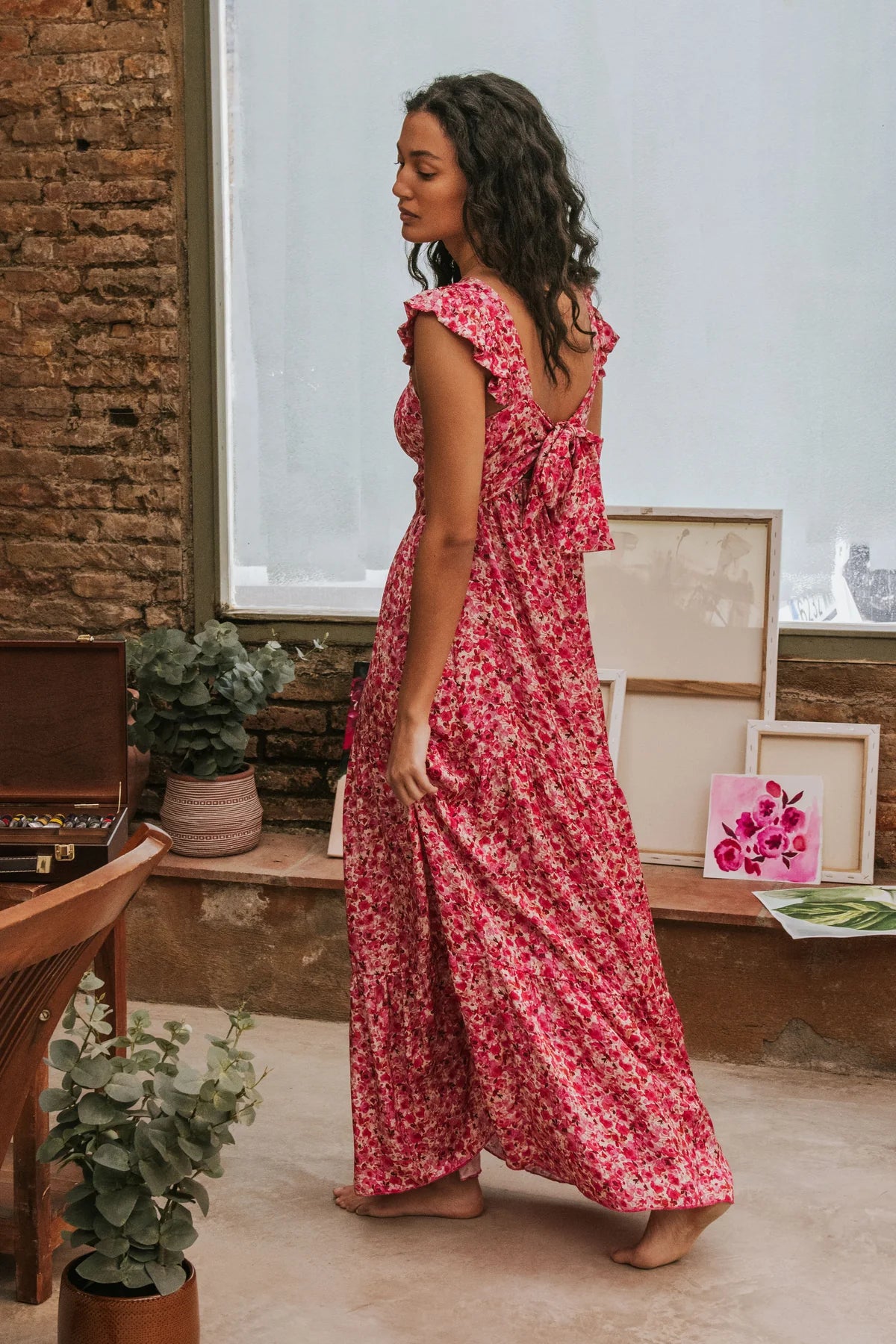 Lucia Dress Pink Poppy