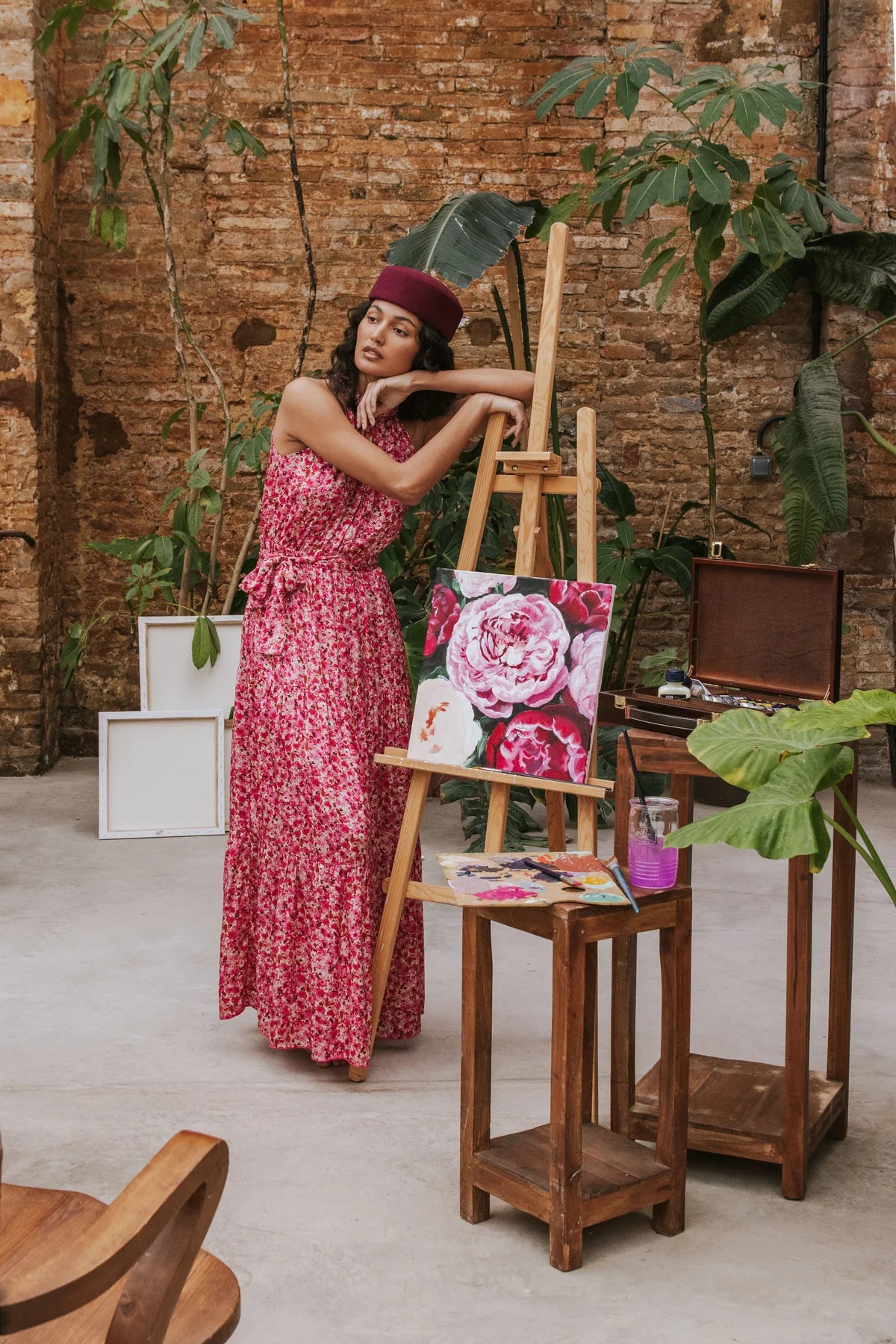 Dalia Dress Pink Poppy