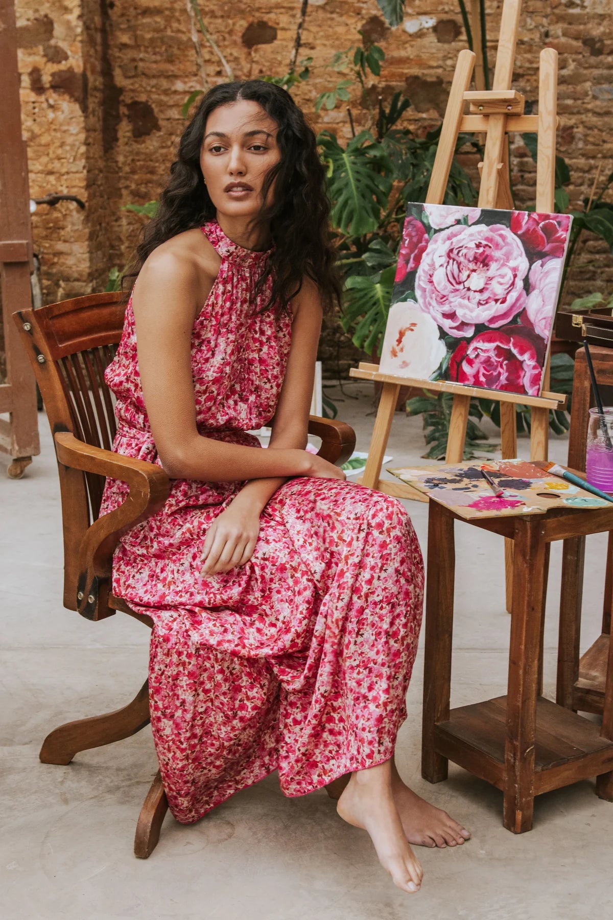 Dalia Dress Pink Poppy