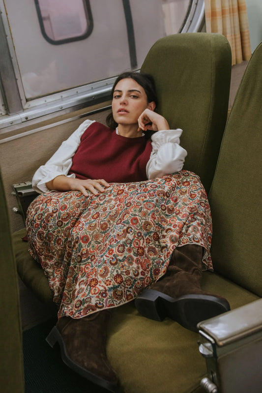 Carla Skirt - Garnet