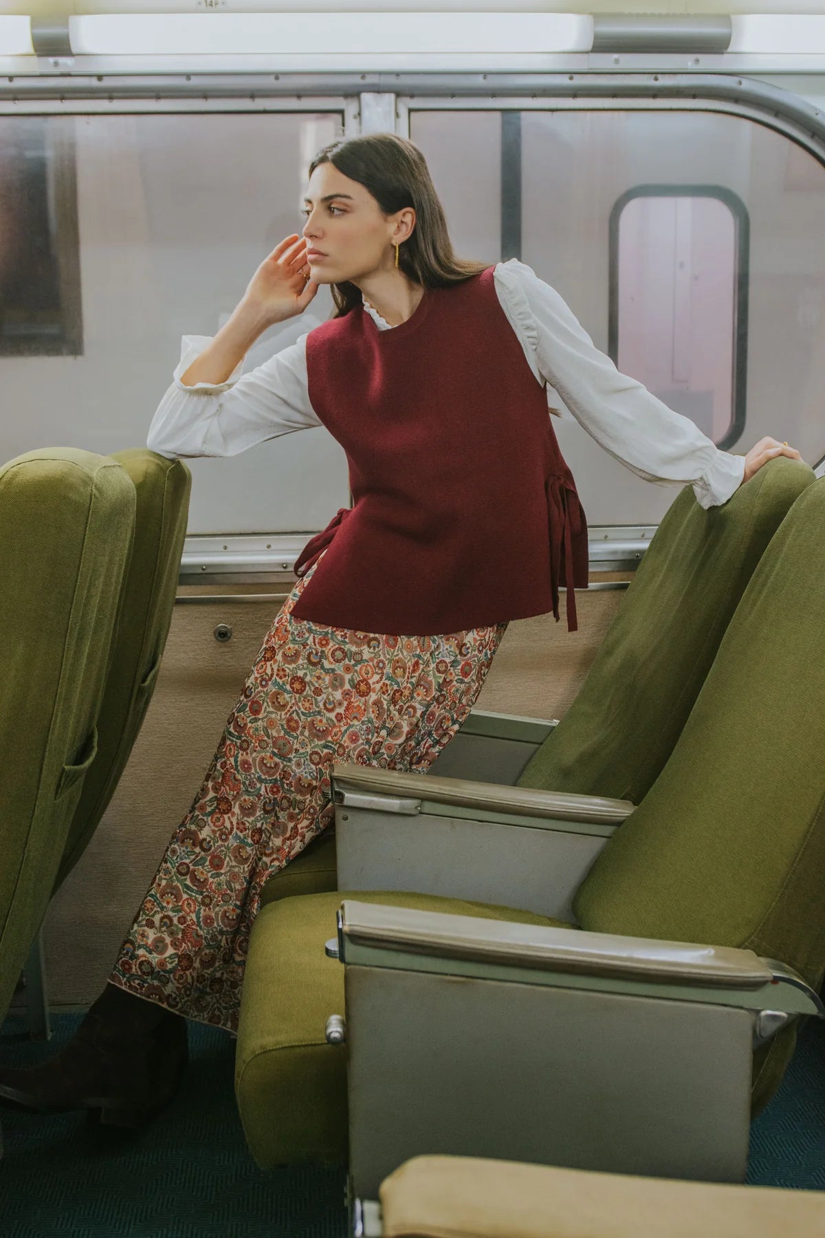 Carla Skirt - Garnet