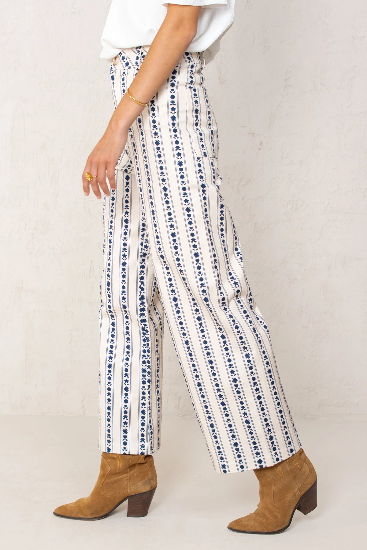 Paula Pant Blue Flowers